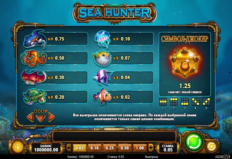 sea-hunter-paytable